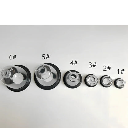 Clear plastic veterinary oxygen mask for pet respiratory treatment with adjustable straps