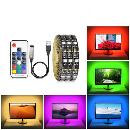 Flexible LED light strip with 30 beads per metre, showing bending capability and cut marks between LEDs