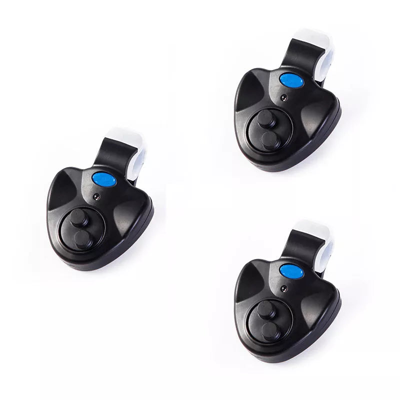 Night fishing intelligent bite alarm with LED warning light for enhanced visibility