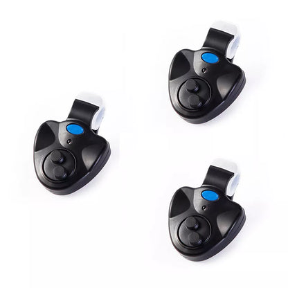 Night fishing intelligent bite alarm with LED warning light for enhanced visibility