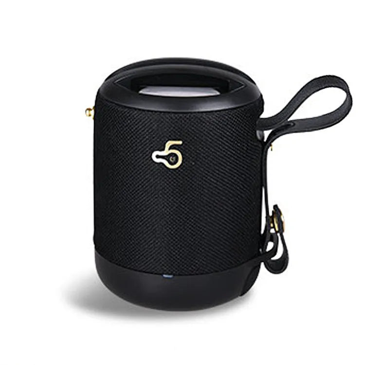 Wireless portable mini waterproof card subwoofer in black, blue, camouflage, grey, or red with compact design