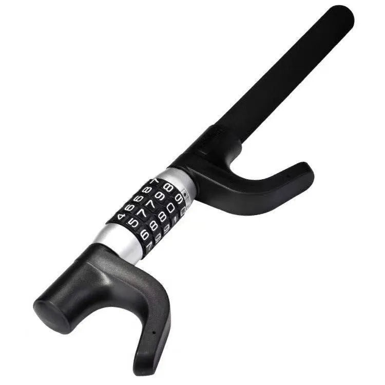 Alloy steel car steering wheel anti-theft U-lock with password mechanism in black, blue or red