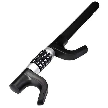 Alloy steel car steering wheel anti-theft U-lock with password mechanism in black, blue or red