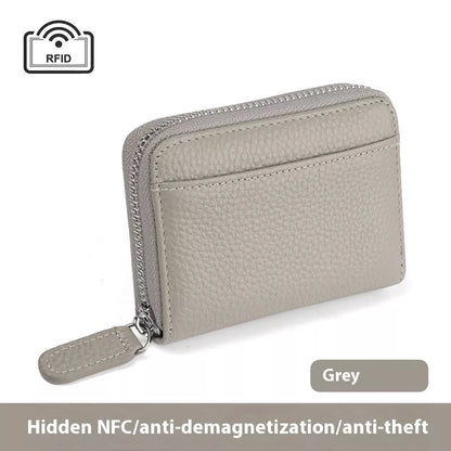 2024 RFID Genuine Leather Wallet with coin pocket and card slots
