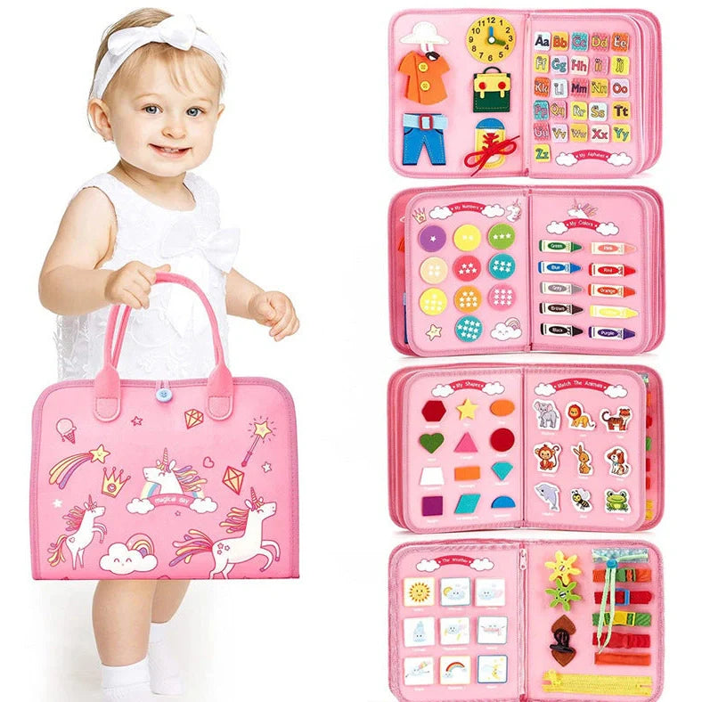 28x44cm felt learning board with puzzle elements for early education