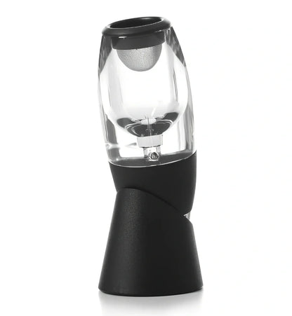 Portable wine aerator pourer with AS plastic body, silica gel components, and sediment filter