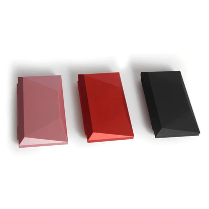 Rotating ring box with embossed paper exterior showing 360-degree mechanism and flannel interior