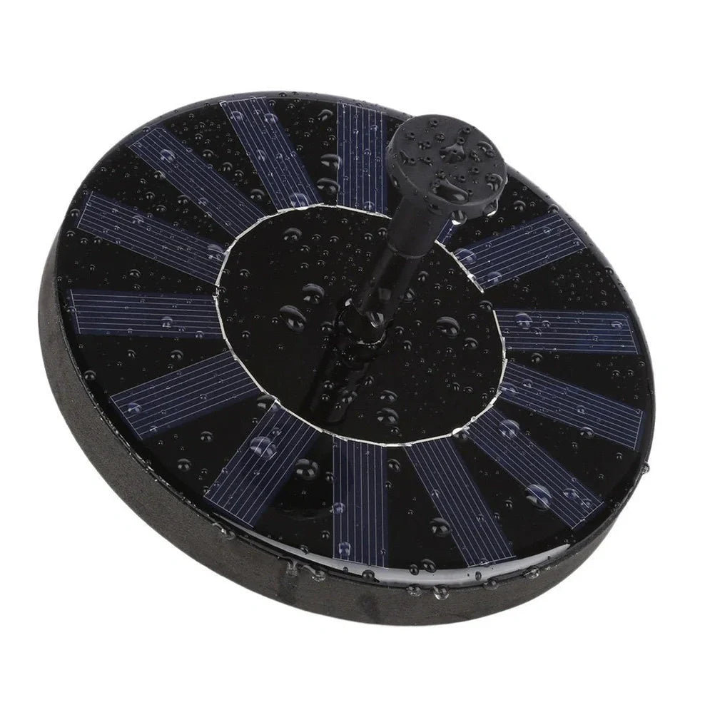 16cm round solar fountain pump with 7V/1.4W panel for garden water features