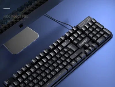 GOIIOG Jigou K803 wired USB keyboard in black matt with mechanical feel and multimedia keys