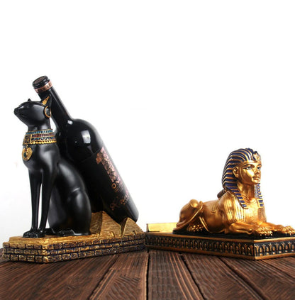 Animal-shaped resin wine rack for desktop decoration in living room