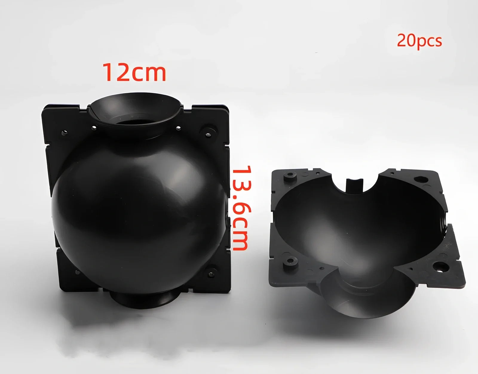 Black PP plastic plant rooting machine box for tree grafting, S size 10cm x 10cm with sealed lid for humidity control