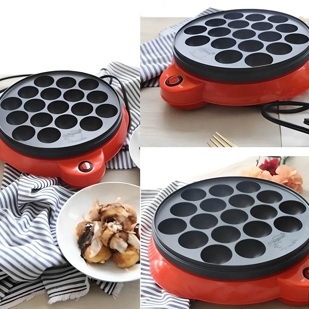 Red Octopus dough ball machine with 650W motor and 40mm hole diameter for commercial kitchens