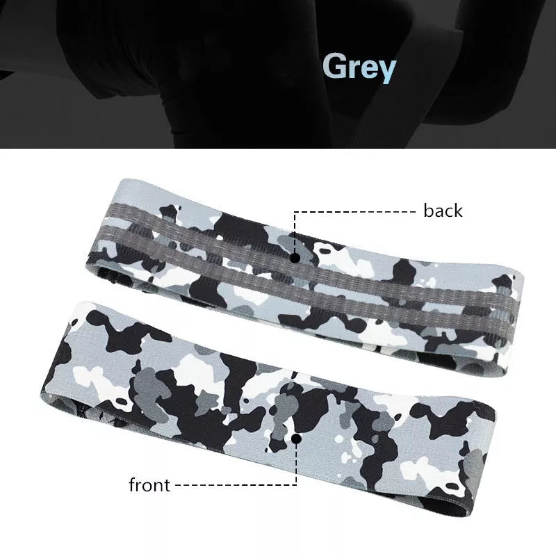 Anti-slip yoga camouflage color resistance band for hip lift and leg beauty exercises