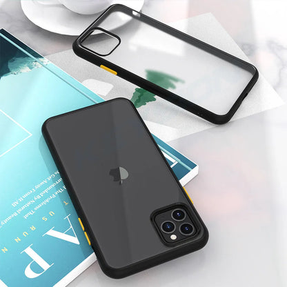 iPhone 11 frosted protective back cover in solid colour with hidden corner airbags
