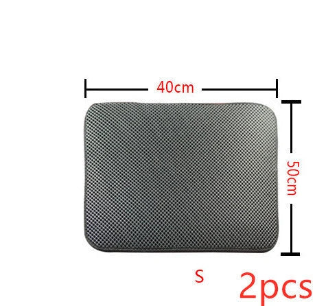Versatile cat litter mat in different sizes and colors, featuring a dual-layer design to trap litter and protect floors