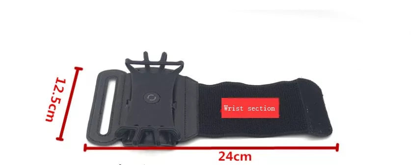 Detachable mobile phone holder with 360-degree rotation on arm