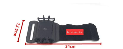 Detachable mobile phone holder with 360-degree rotation on arm