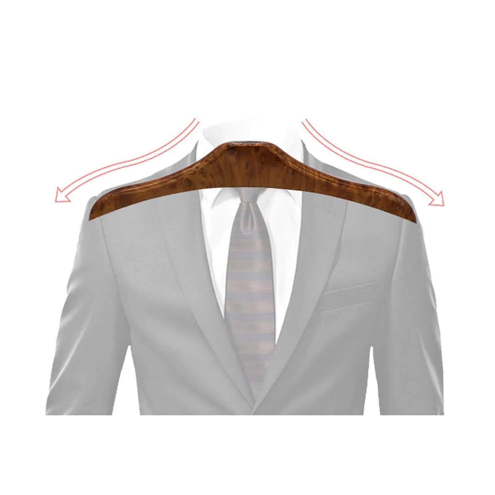 Wood yellow stainless steel car clothes hanger measuring 46.5cm for suits and uniforms