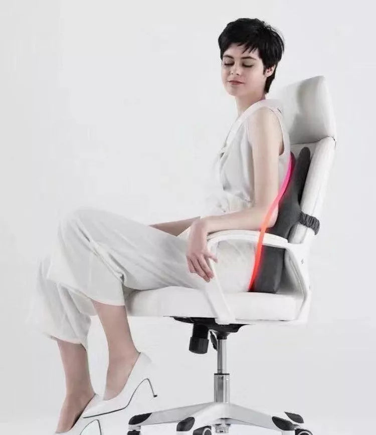 Bamboo charcoal memory foam lumbar support cushion for office and car seats