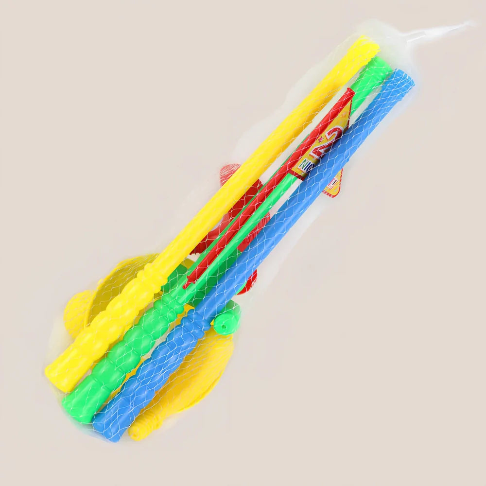 Children's golf set with three clubs, three balls, putting hole with flag, and adjustable tees on green surface