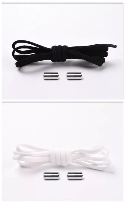 Lazy Laces shoe laces with metal buckles in various colors for a secure fit