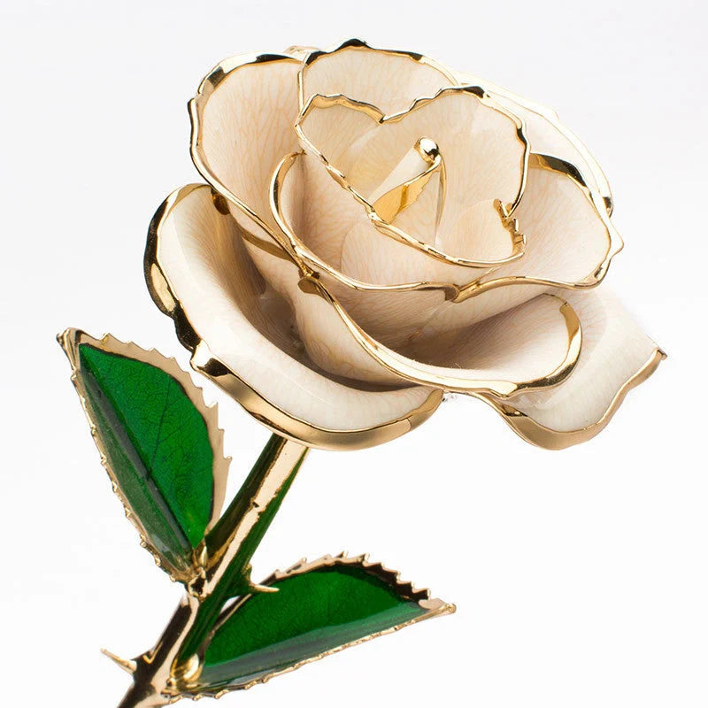 24K gold-plated rose in elegant gift box, perfect for Valentine's Day