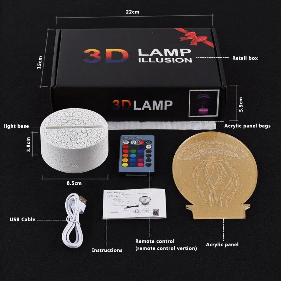 Cartoon-style aeroplane-shaped night light with touch switch and acrylic shade.
