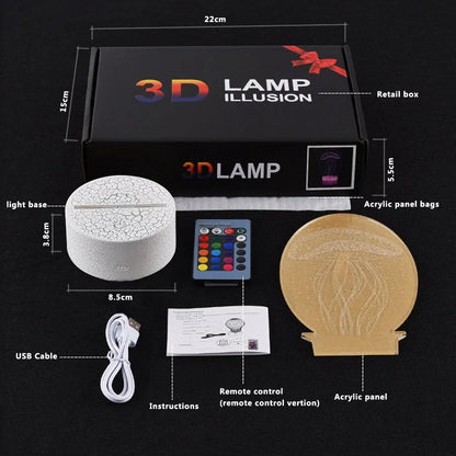 Cartoon-style aeroplane-shaped night light with touch switch and acrylic shade.