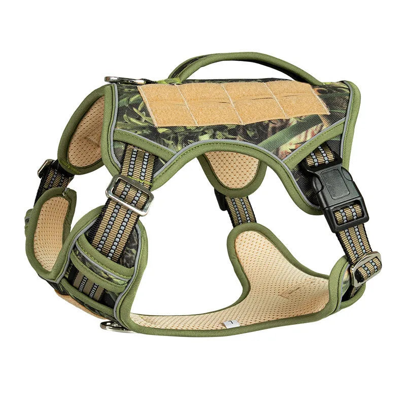 Working dog tactical chest strap in oxford cloth for search and rescue patrol dogs