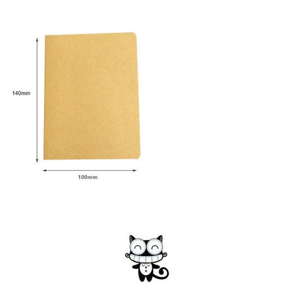 Retro plain graffiti sketchbook in black, white, cowhide colour, or grey with soft-text paper pages.