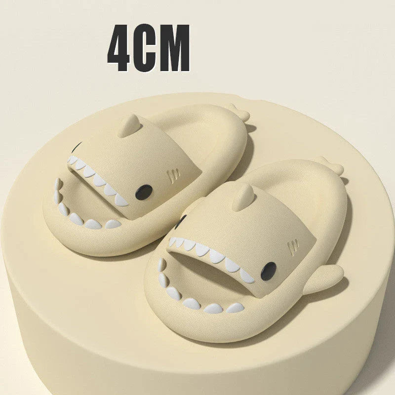 Cozy cartoon shark-themed slippers with anti-slip sole for indoor and outdoor wear