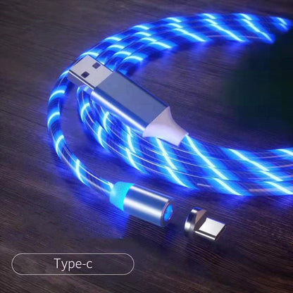 Magnetic Charging Cable Streamer in blue, red, green, and colorful options