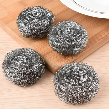 Magic eraser cotton nano emery sponge measuring 10x7x2.5cm with integrated 7cm steel ball for kitchen cleaning