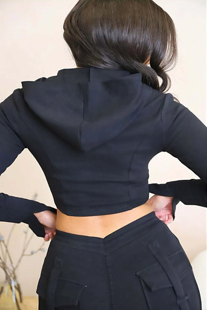 Versatile high-waisted cargo pants for women with pockets, drawstring, and wide leg design