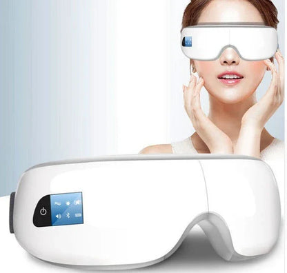 Bluetooth Eye Massager with Hot Compress, Air Pressure Massage, and Soothing Music for Relaxation and Eye Care