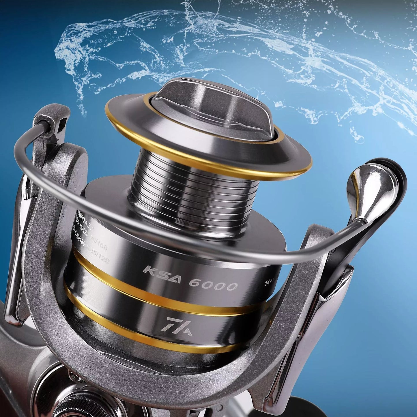 Sub fishing line wheel with all-metal folding rocker arm for precision casting