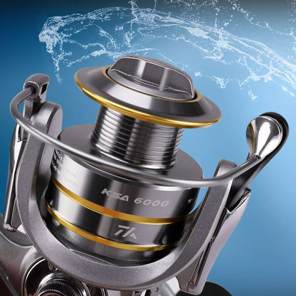 Sub fishing line wheel with all-metal folding rocker arm for precision casting