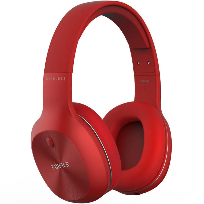 Black wireless sports headphones with Bluetooth 5.0 shown on a grey background.