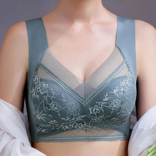 Cool summer ice silk seamless bras for women, offering breathable comfort and stylish design