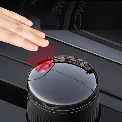 Smart car ashtray with lid and USB Type-C charging port