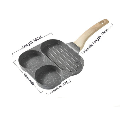 28cm aluminium alloy Japanese frying pan with non-stick coating and composite bottom
