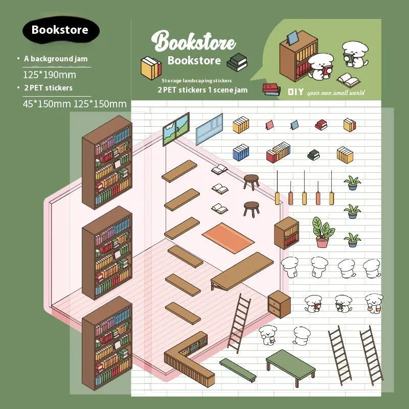 Capabala pre-cut landscaping hand account stickers in eight shop-themed colours on a white background.