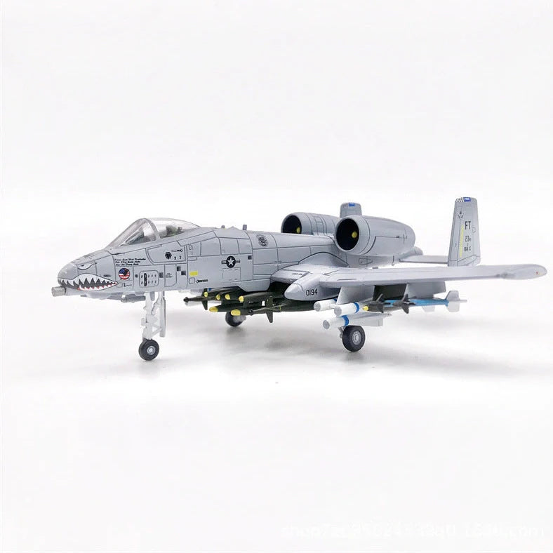 10-inch alloy shark head aircraft model toy with monochrome finish and realistic detailing