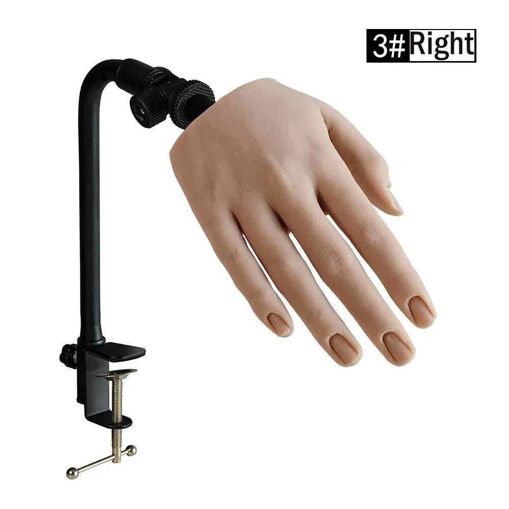 Silicone nail art practice fake hand model for manicure training in various colours