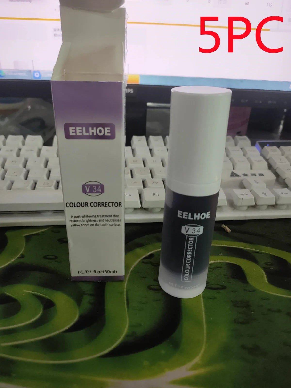 30ml fluoride-free whitening toothpaste in 12.5cm compact tube with teeth whitening variant