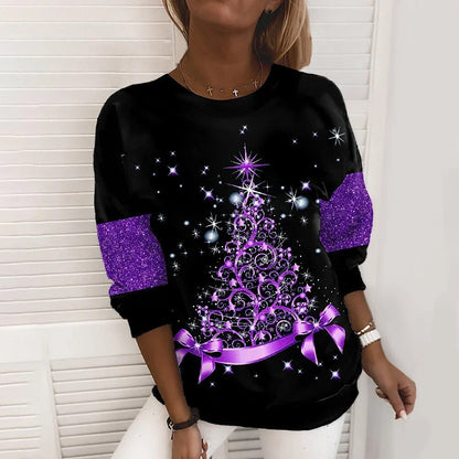 Cozy and festive 3D printed Christmas sweater with assorted holiday designs