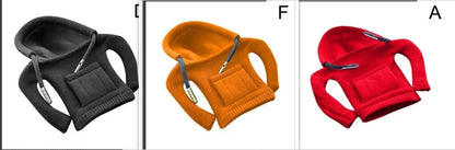 Gear shift knob hoodie cover in cloth material, universal 13x8cm size for manual or automatic cars