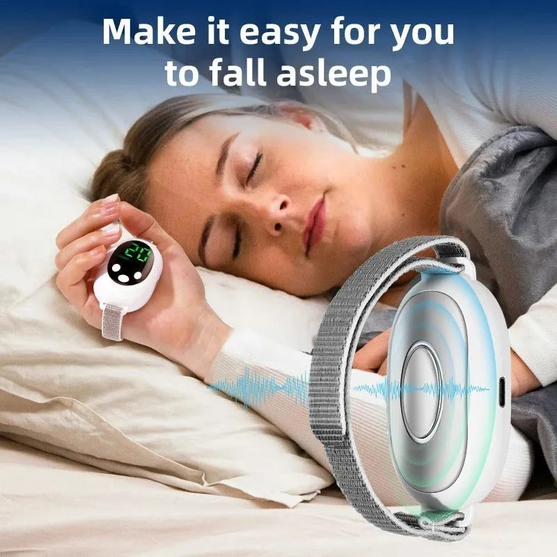 Auxiliary Instrument Intelligence Insomnia Help Device with 20 Intensity Levels and USB Rechargeable 300mAh Battery for Targeted Sleep Support