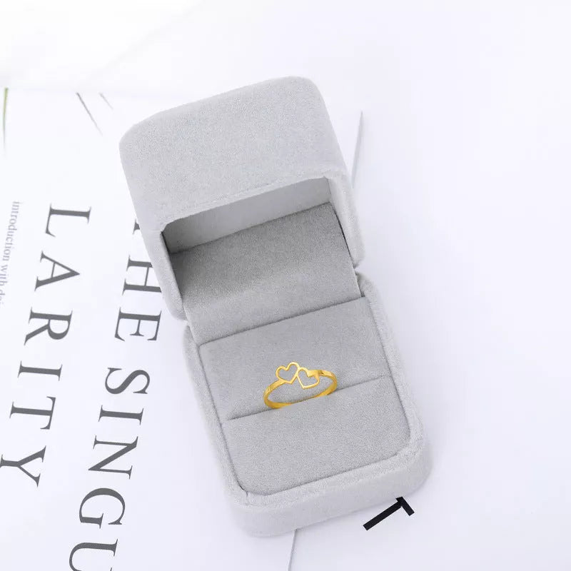 Adjustable English Letter Hollow Belief Ring in silver with unique hollow design
