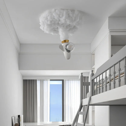 Wrought iron chandelier with aircraft or rocket design for children's rooms, 45-50cm height, LED light source